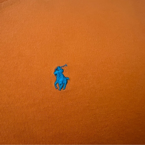 Boy’s Polo V-Neck Short Sleeve Tee in Bright Orange size large - Picture 5 of 6